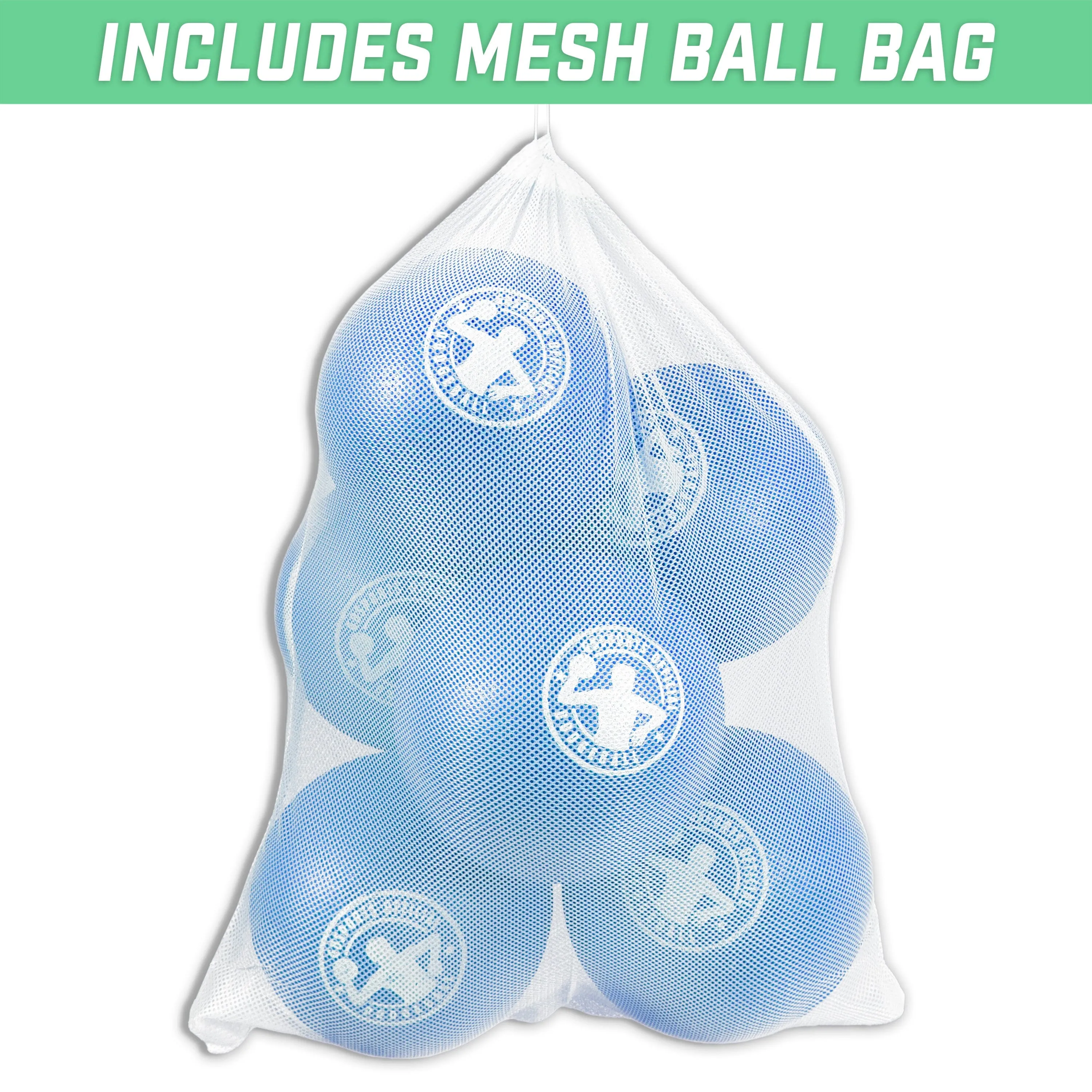 GoSports Air Touch No-Sting Dodgeball Balls - 6 Pack - Blue