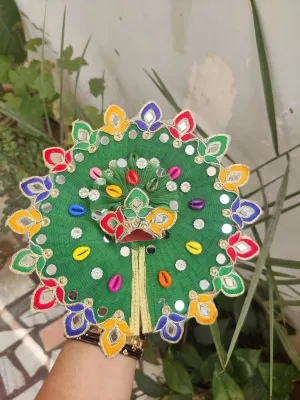 Green diya patch laddu gopal dress