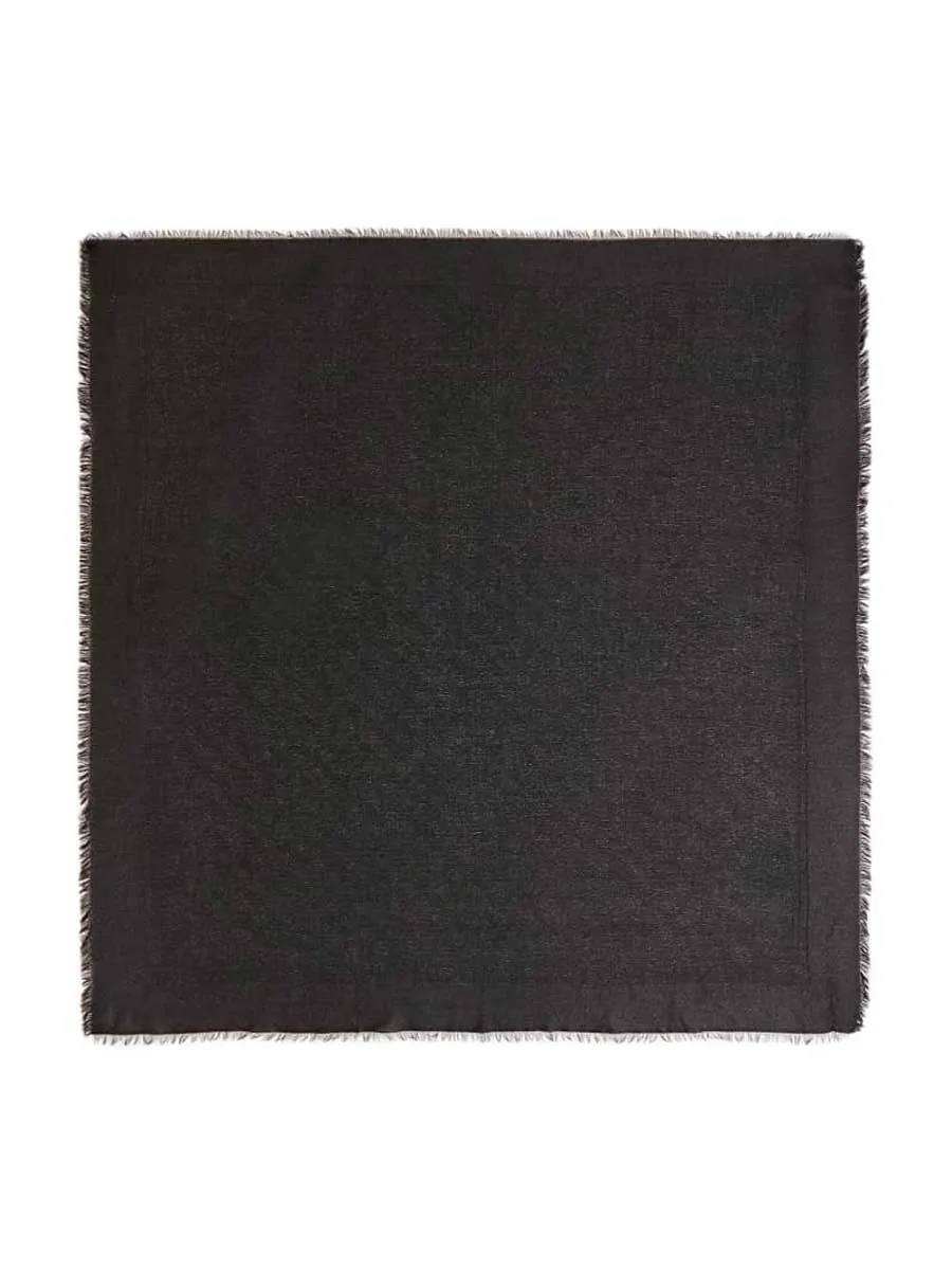 Guess Women's Vintage Fringed Hem Kefiah Scarf In Black