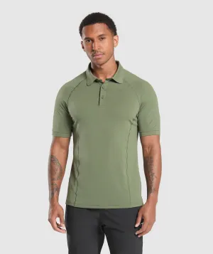 Gymshark Performance Polo Shirt - Core Olive