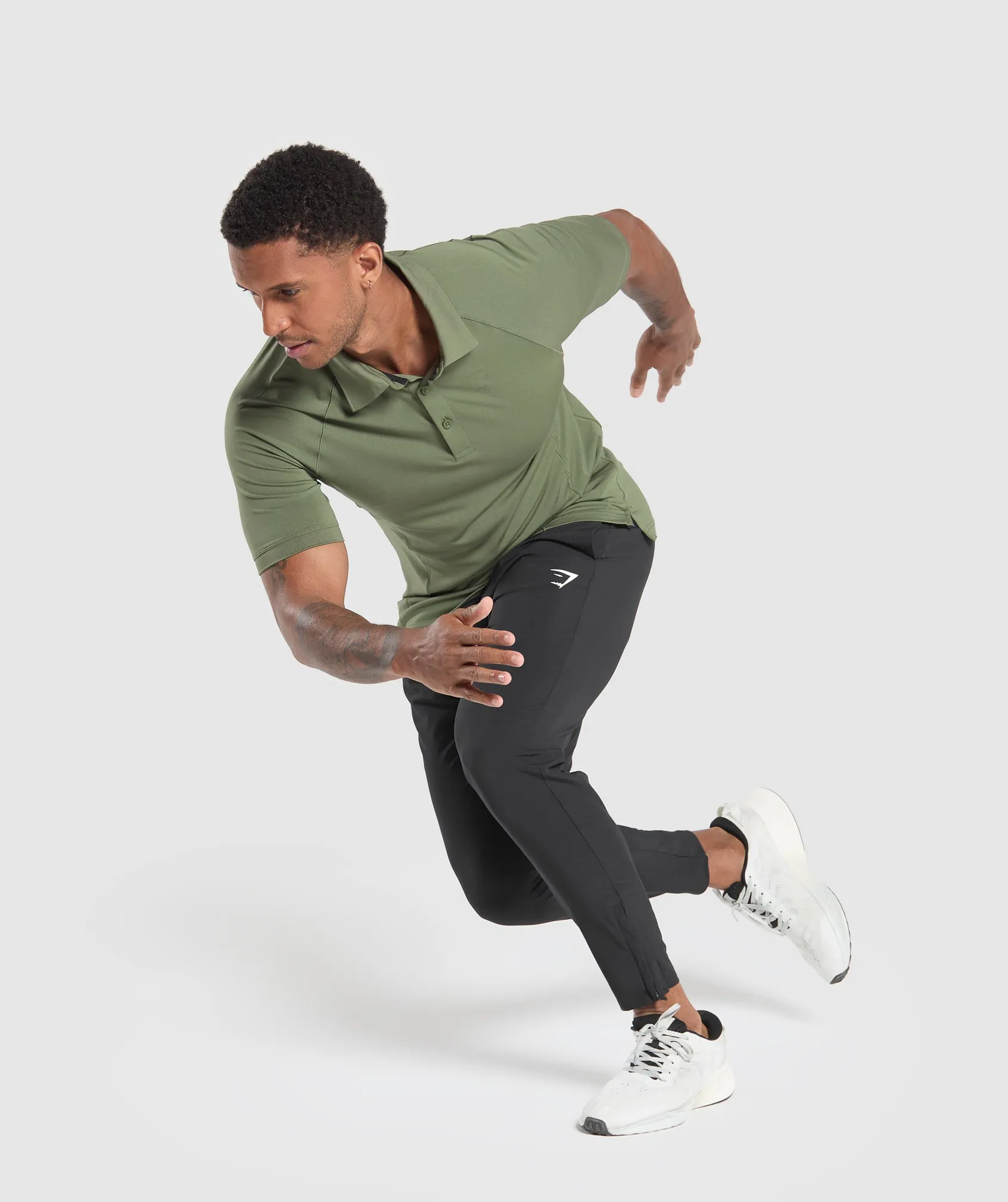 Gymshark Performance Polo Shirt - Core Olive