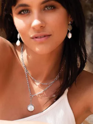 Halcyon Shield Drop Necklace