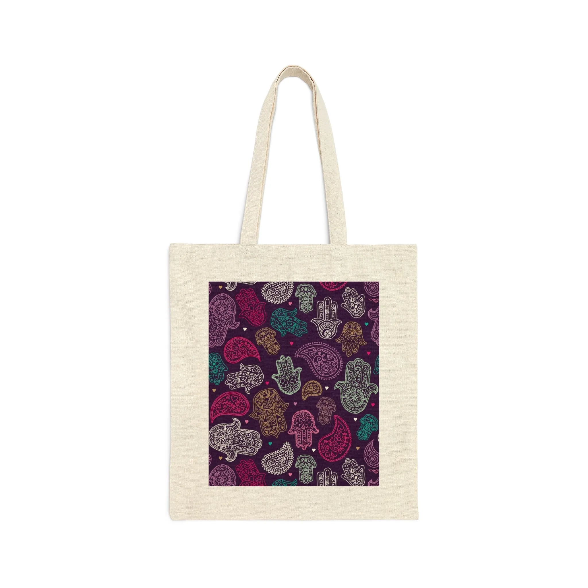 Hamsa Pink Collage Tote Bag