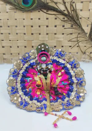 Heavy new bhandej laddu gopal dress for summer with morpakh pagadi