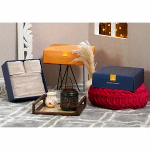 Hermosa Jeneth Linen 450 GSM Cotton 4Pc Bath Towel Set