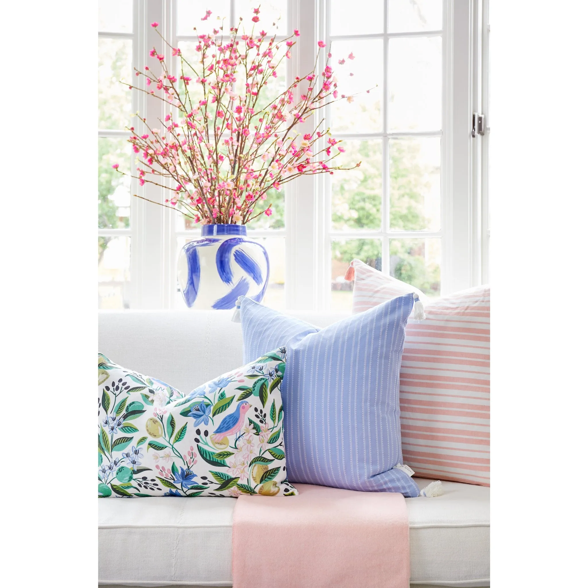 Herringbone Throw in Blush