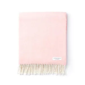 Herringbone Throw in Blush
