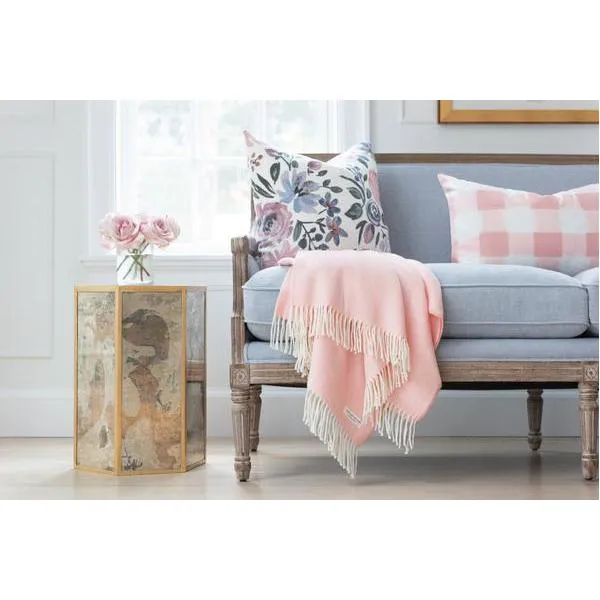 Herringbone Throw in Blush