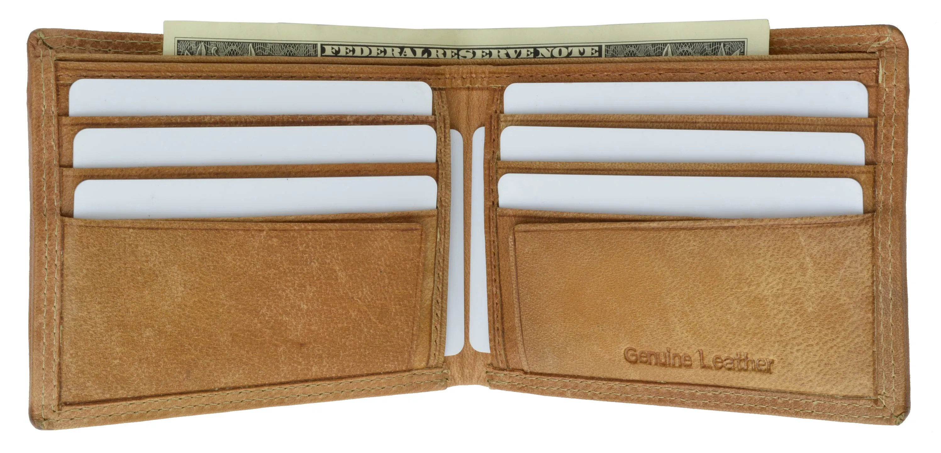 Hunter Leather Series Slim Trim Mens Bifold Wallet HU 1308