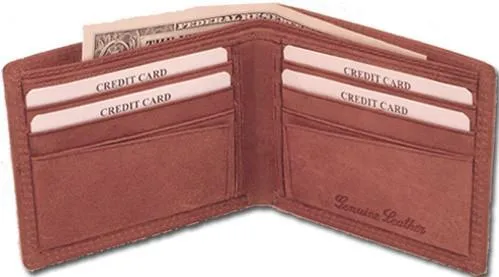 Hunter Leather Series Slim Trim Mens Bifold Wallet HU 1308