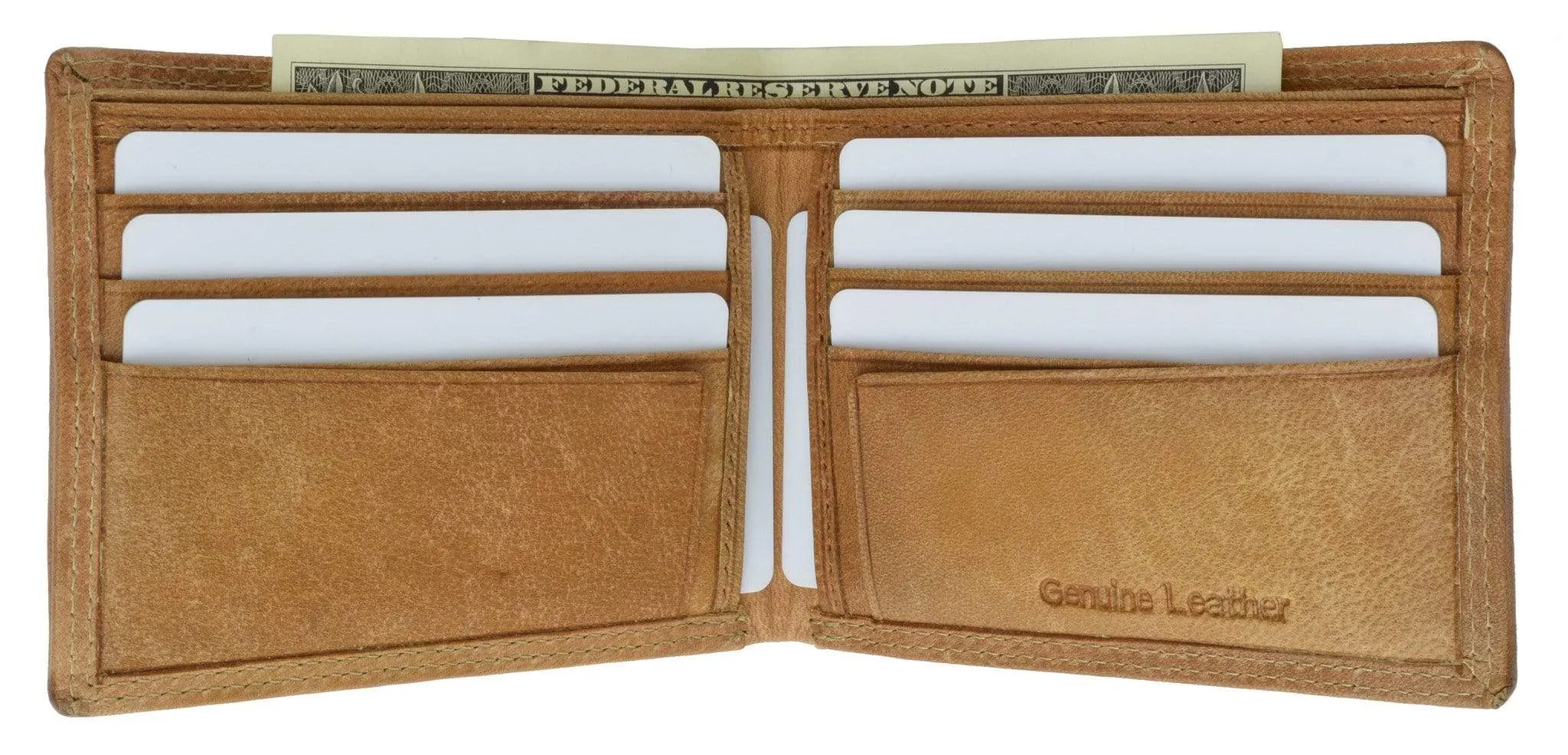 Hunter Leather Series Slim Trim Mens Bifold Wallet HU 1308