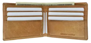 Hunter Leather Series Slim Trim Mens Bifold Wallet HU 1308