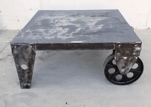 Industrial Steel Coffee Table Trolley