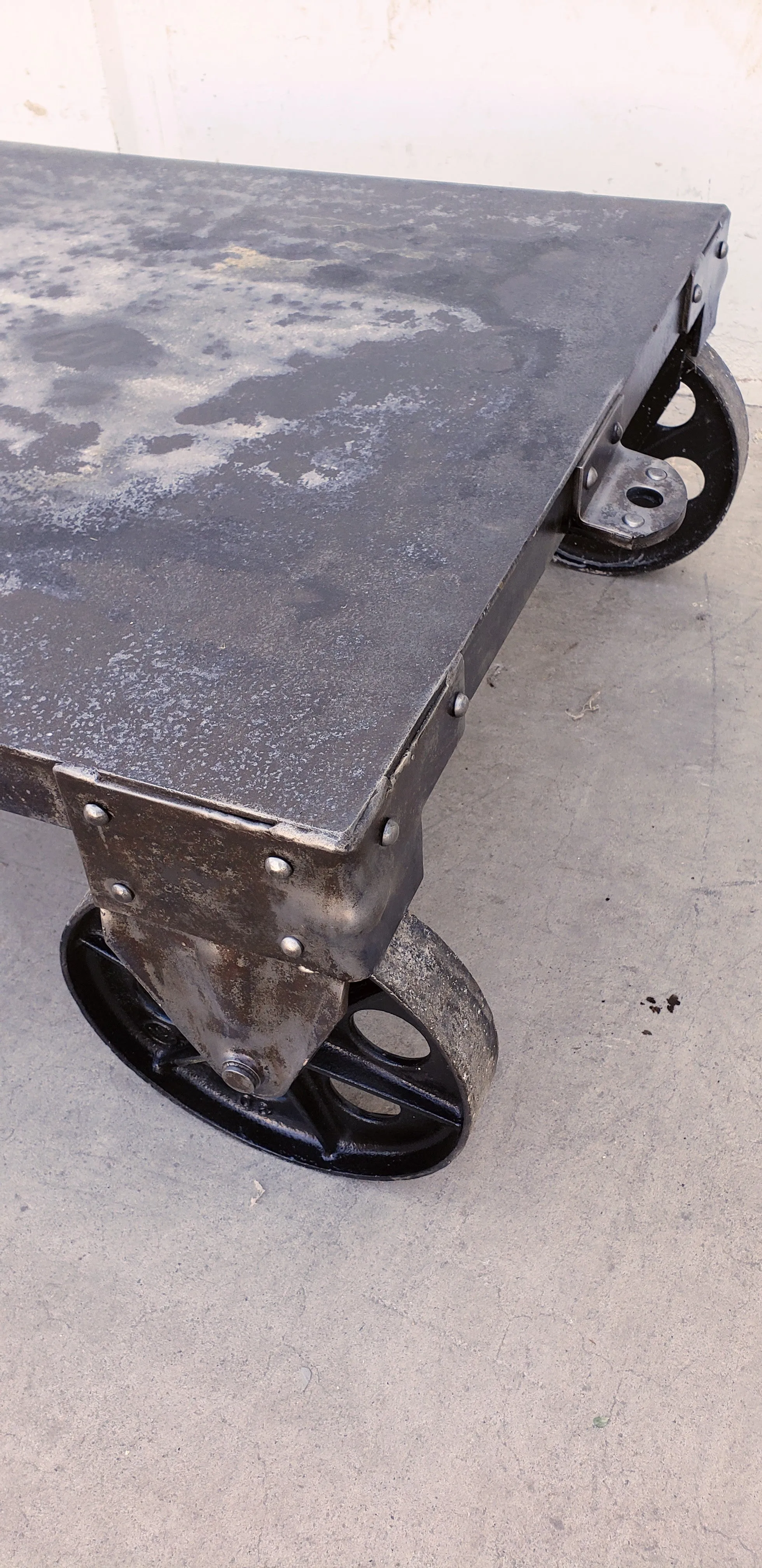 Industrial Steel Coffee Table Trolley
