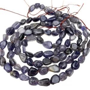 Iolite Smooth Pebbles Bead Strand
