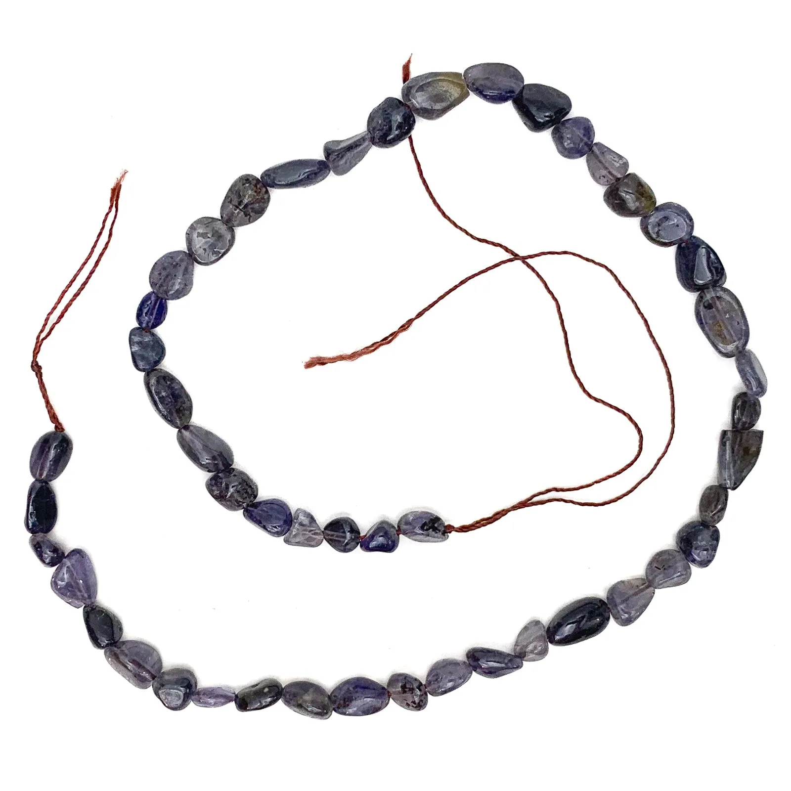 Iolite Smooth Pebbles Bead Strand