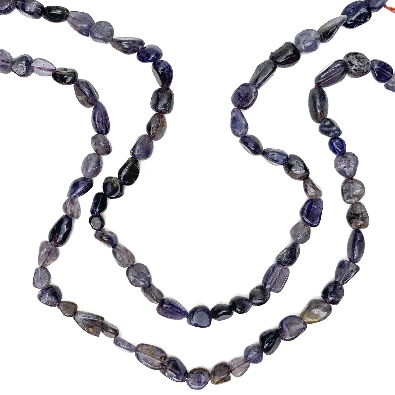 Iolite Smooth Pebbles Bead Strand
