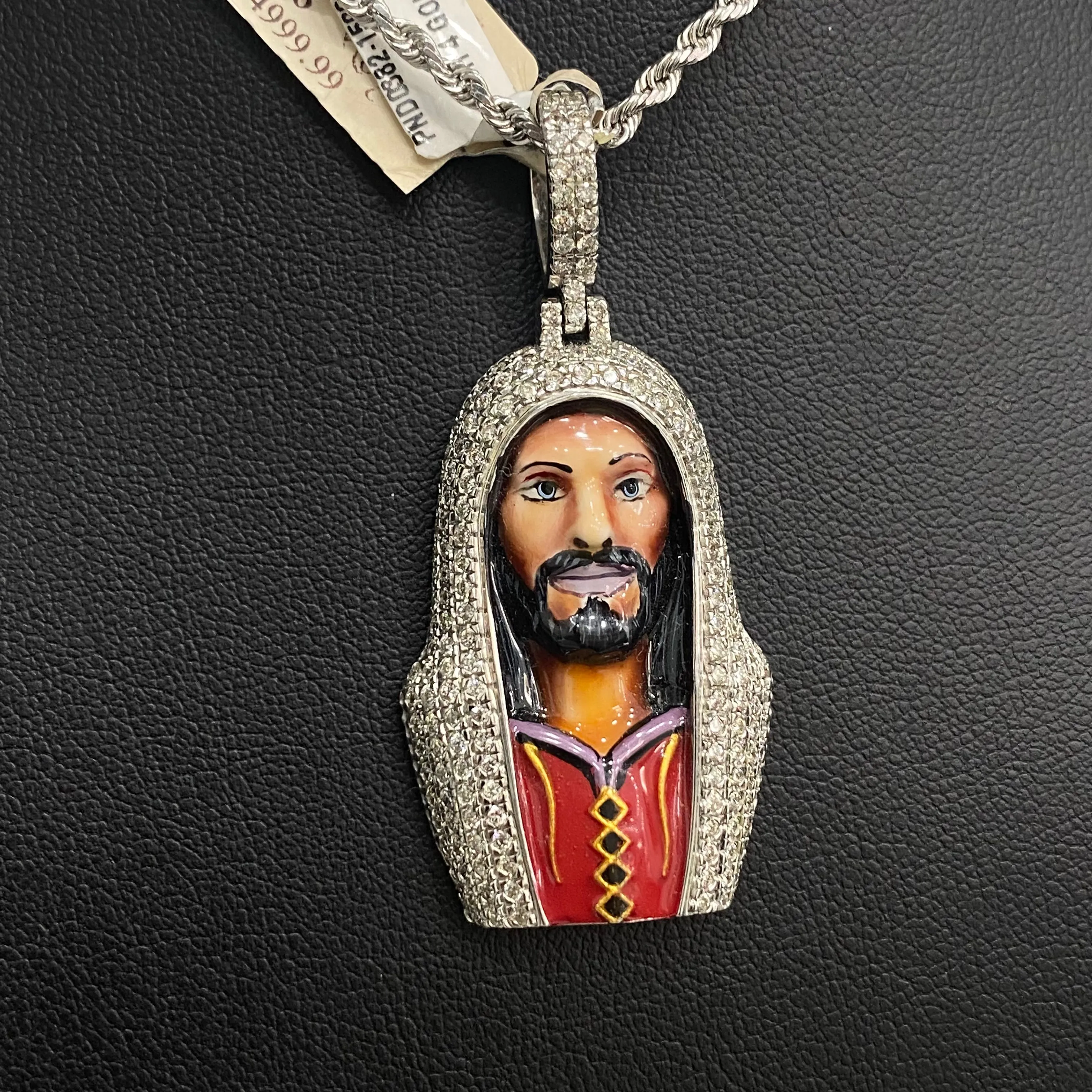 Jesus Pendant 10K Yellow Gold With Diamond 1,85ct / 15.8gr