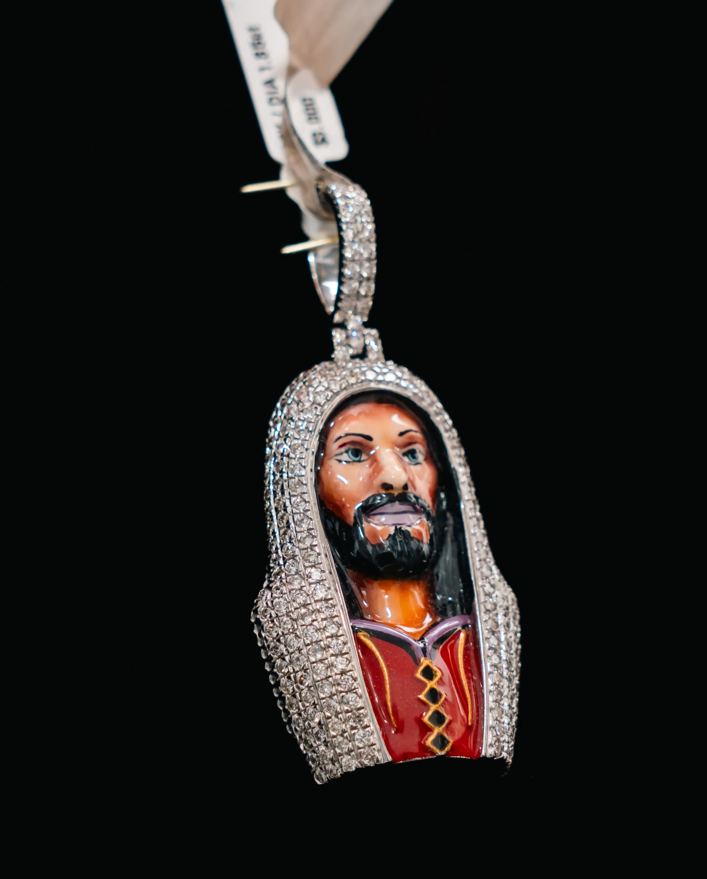 Jesus Pendant 10K Yellow Gold With Diamond 1,85ct / 15.8gr
