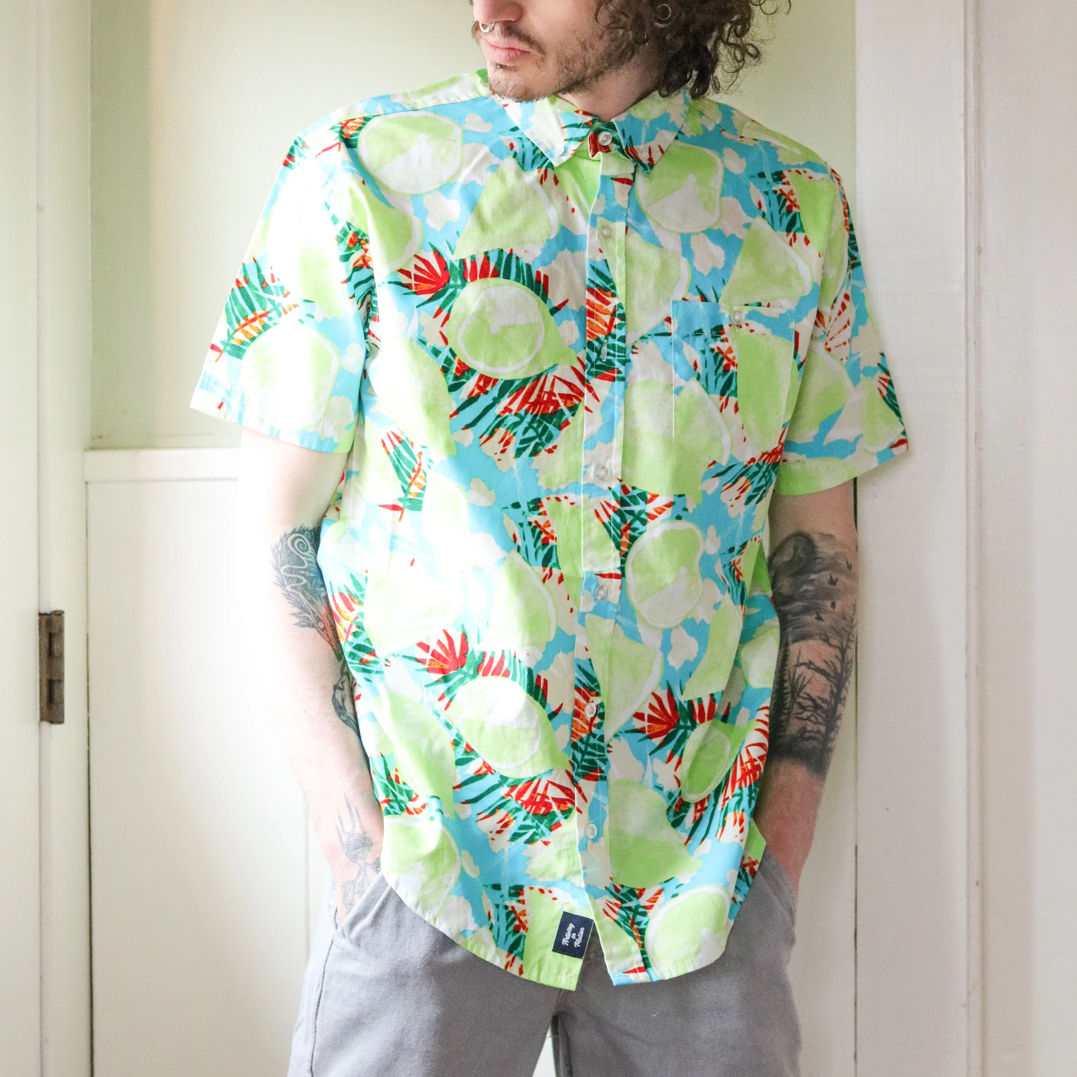 Key Lime SS Buttondown