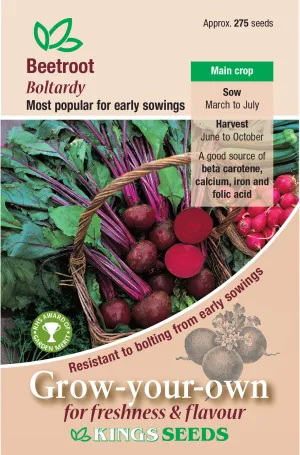 Kings Seeds Beetroot Boltardy RHS Seeds