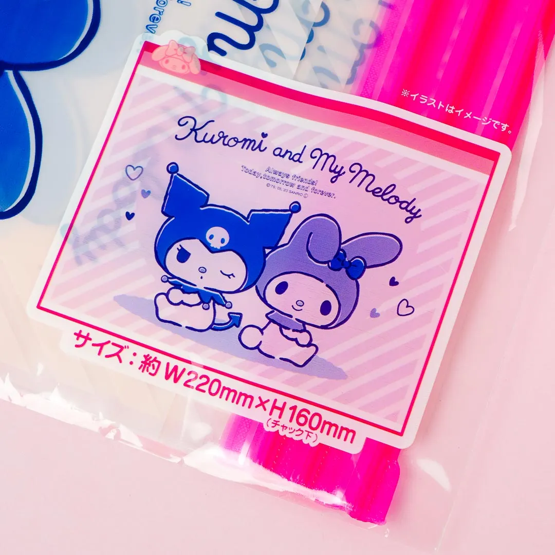 Kuromi & My Melody Zip Bag Set - 3 pcs