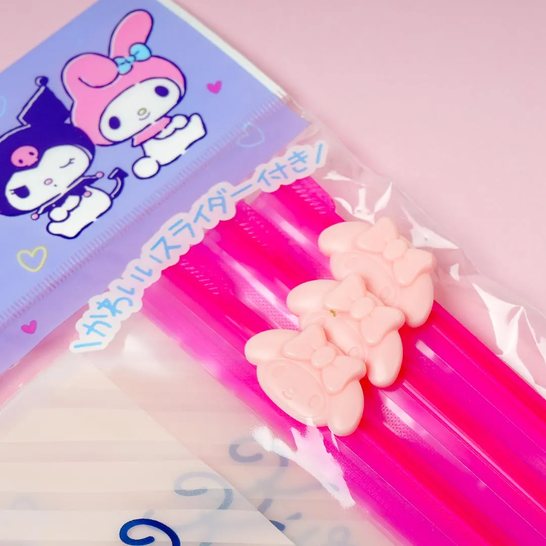 Kuromi & My Melody Zip Bag Set - 3 pcs