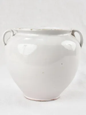 Large antique French preserving pot - gray hue 8¾"
