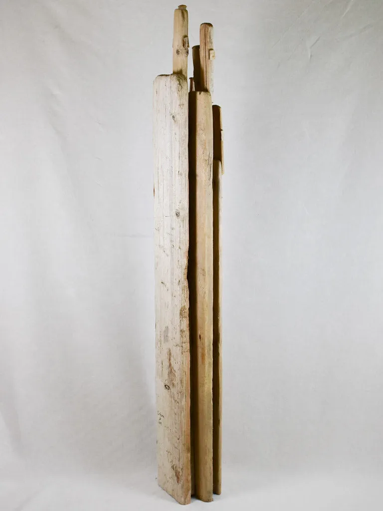 Large driftwood totem sculpture by JP Dreano - 7 characters 63"
