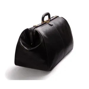 Large Leather Gladstone Holdall - Black
