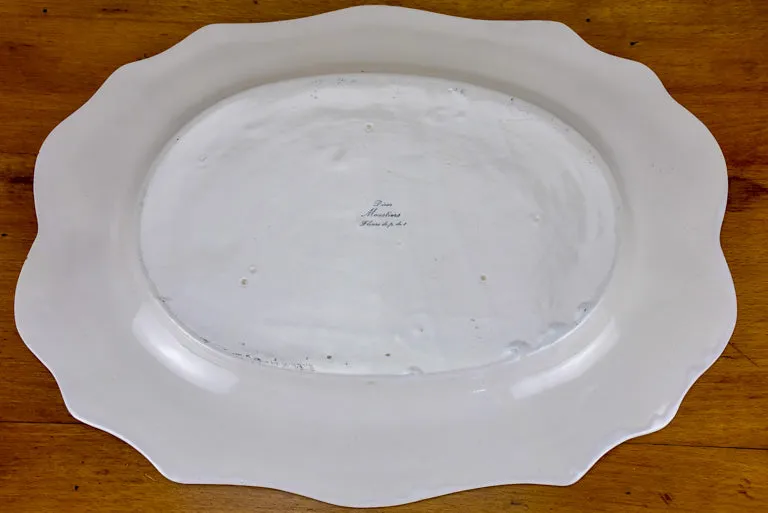 Large mid century Moustiers faience soup tureen and platter