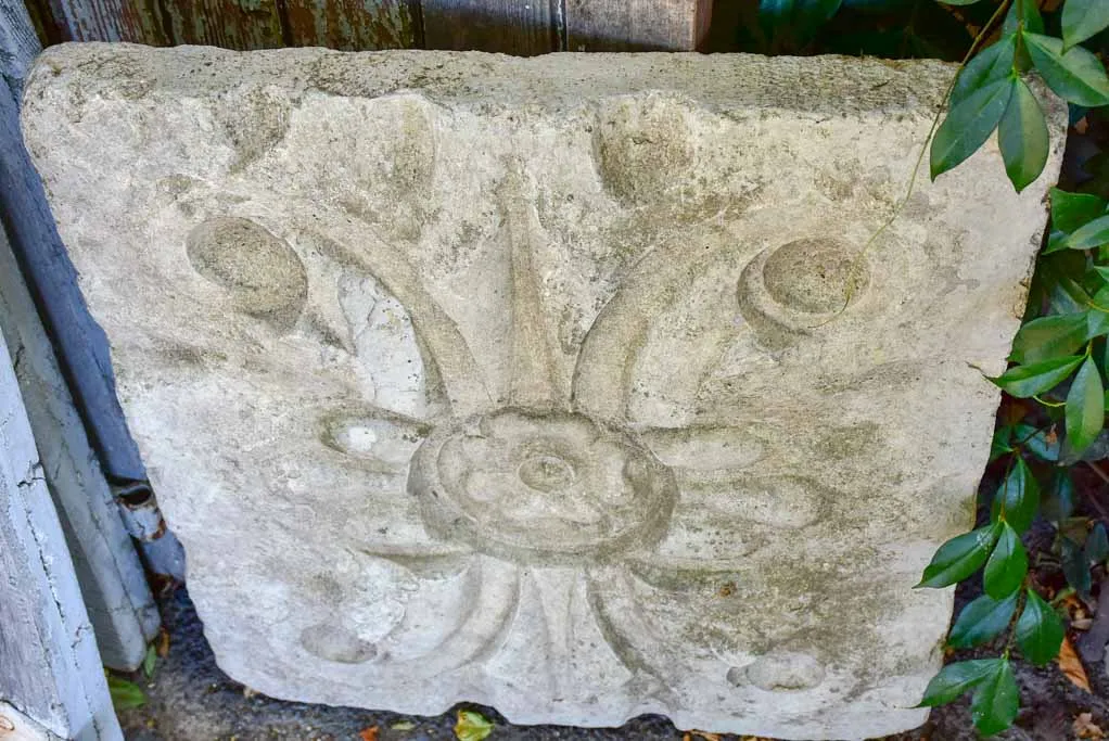 Large salvaged French ceiling plaster mold - cement