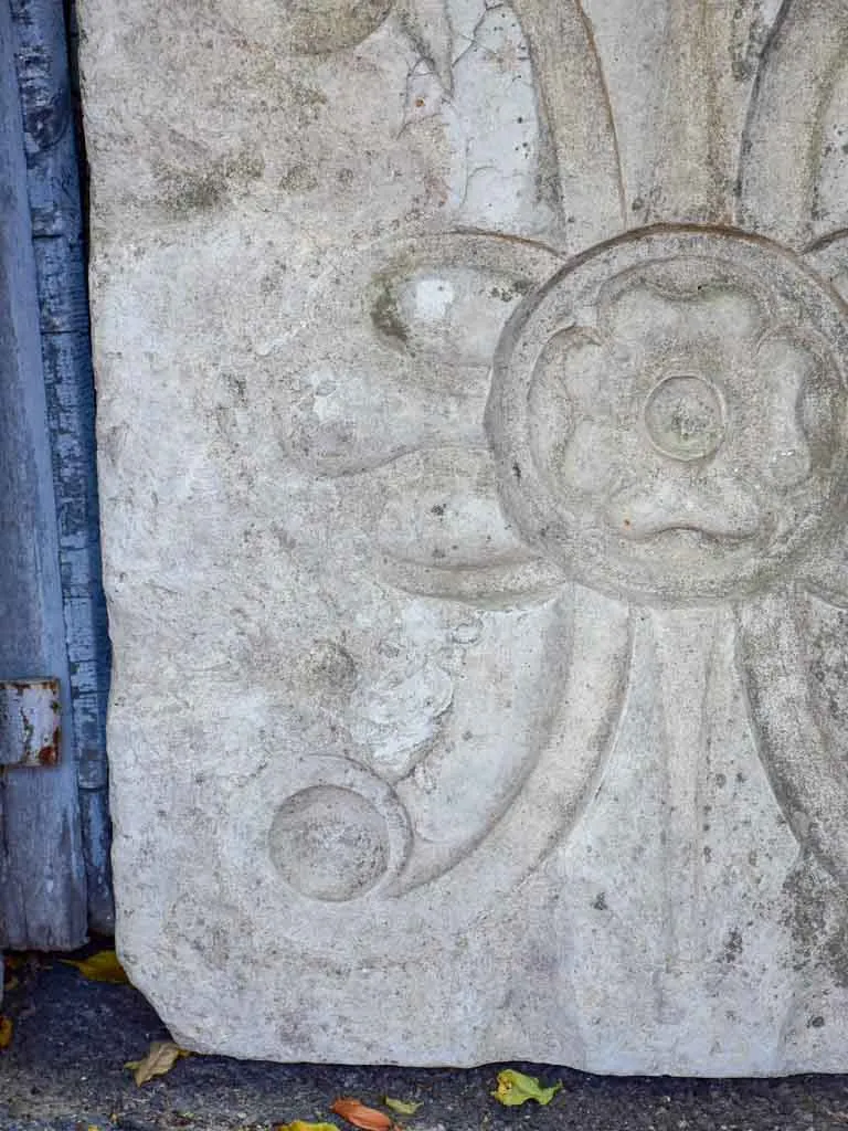 Large salvaged French ceiling plaster mold - cement