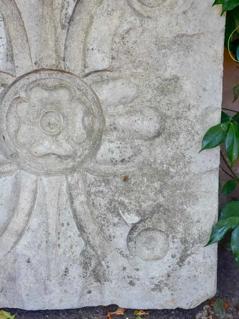 Large salvaged French ceiling plaster mold - cement