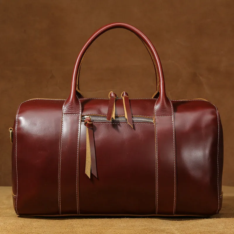 Leather Tote Travel Bag Men Weekender Bag Overnight Bag Shoulder Duffel Bag Leather Luggage Bag