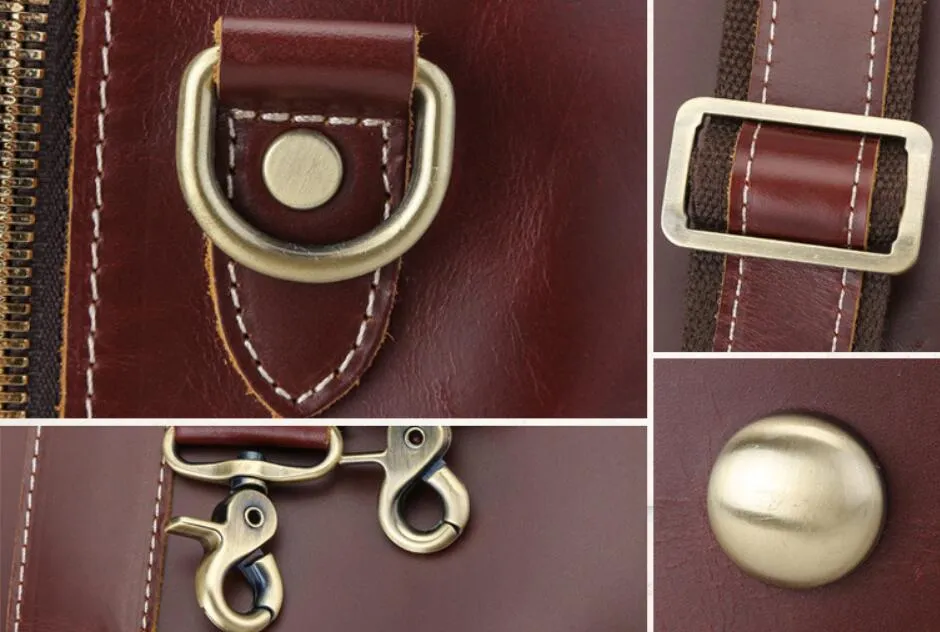 Leather Tote Travel Bag Men Weekender Bag Overnight Bag Shoulder Duffel Bag Leather Luggage Bag