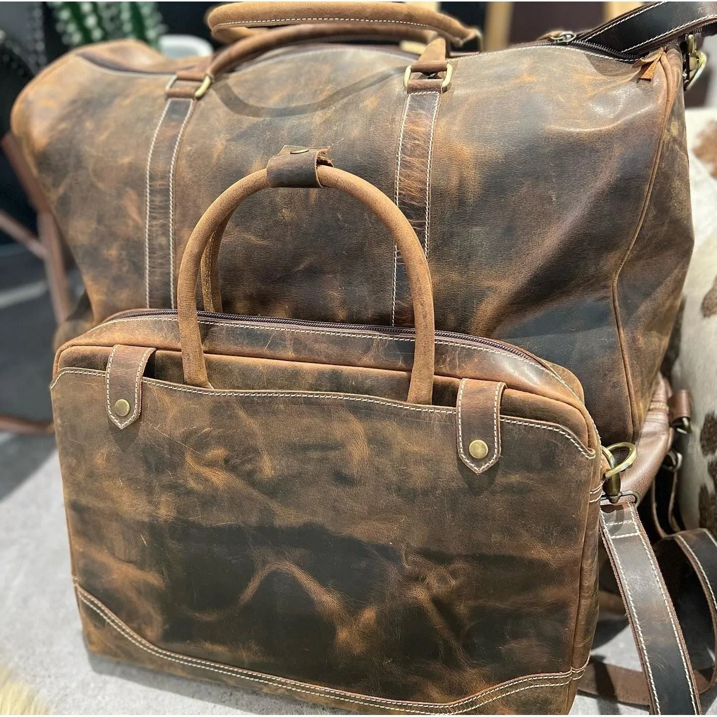 Leather travel bag #LT45