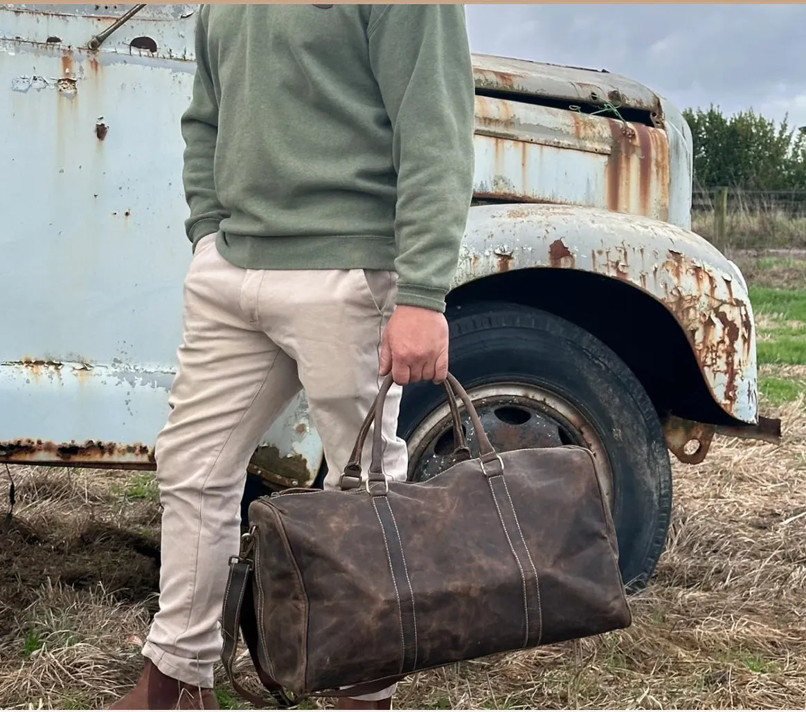 Leather travel bag #LT45