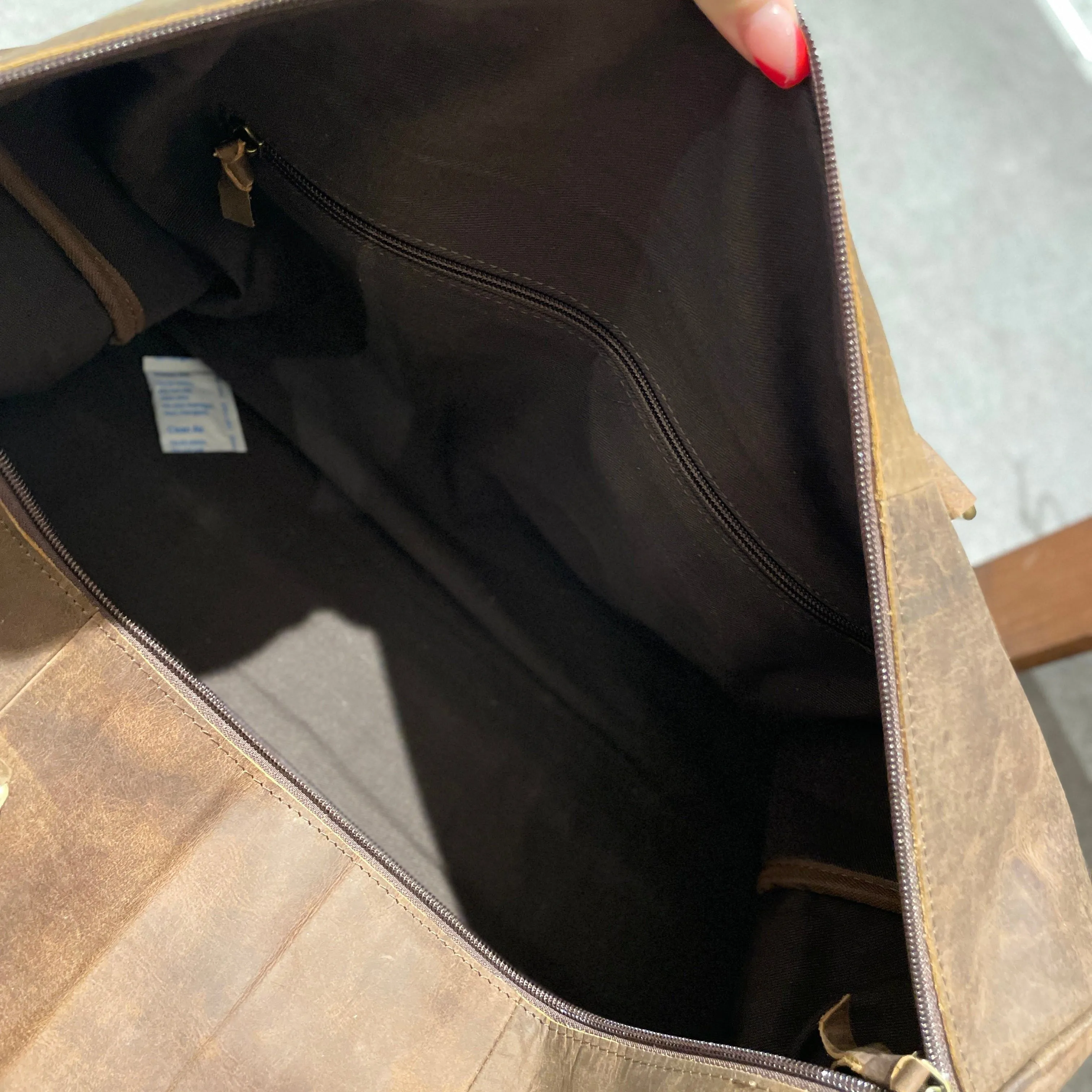 Leather travel bag #LT45