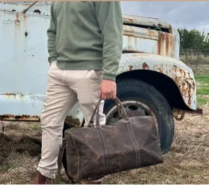 Leather travel bag #LT45