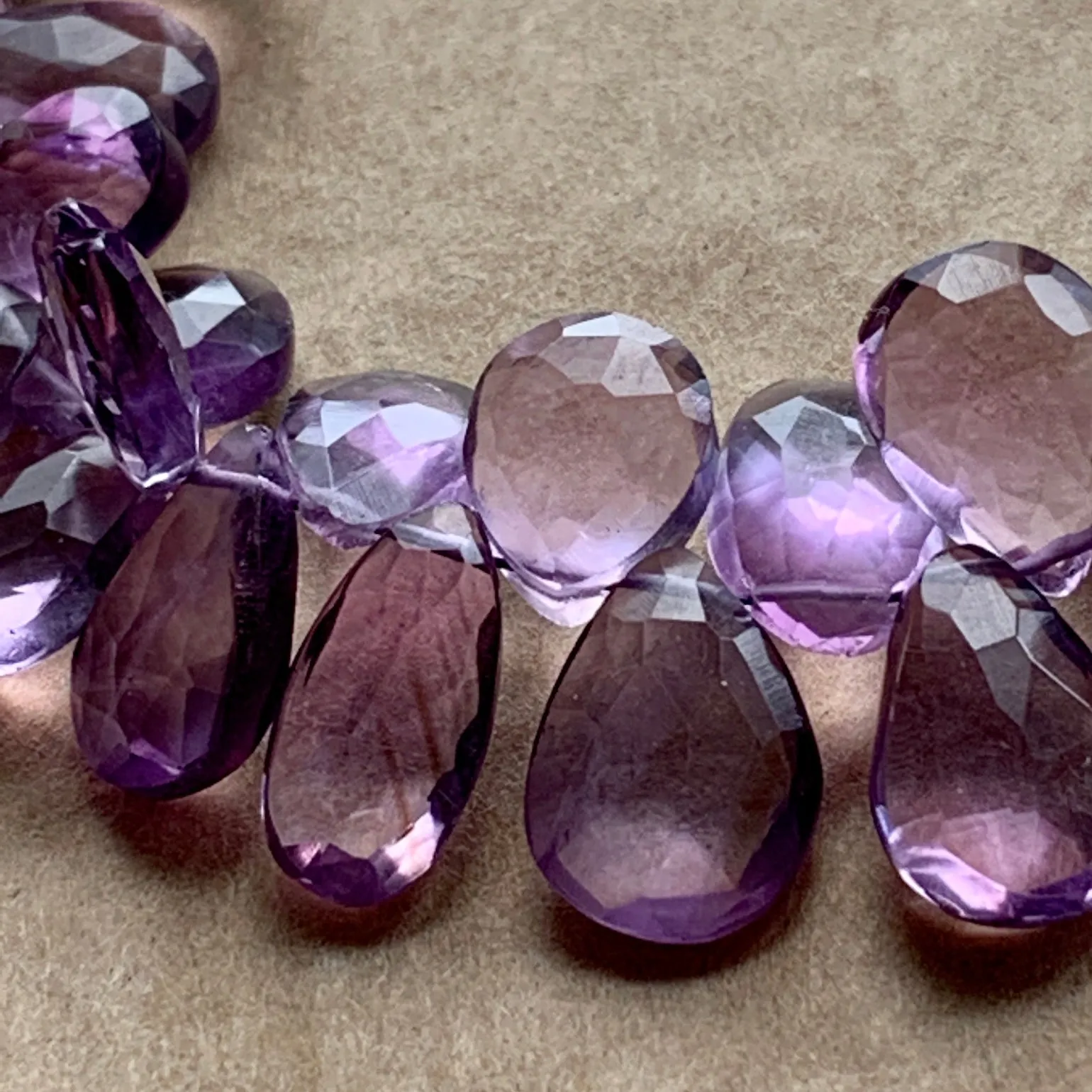 Light Amethyst Briolettes