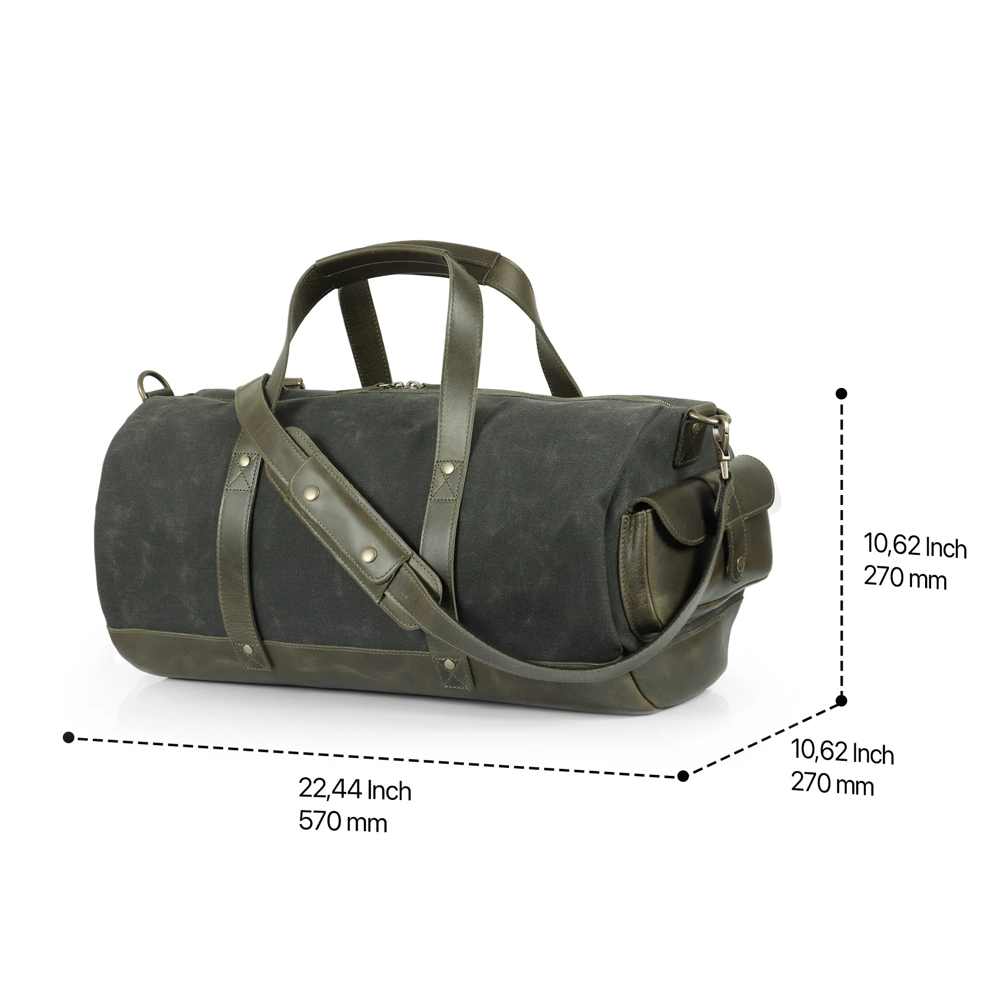 Londo Canvas Duffel Bag - Vintage Retro Travel Bag Overnight Weekender Bag Carry-On Luggage Bag with Adjustable Shoulder Strap & Interior Pocket - Stylish Gym Bag for Men & Women