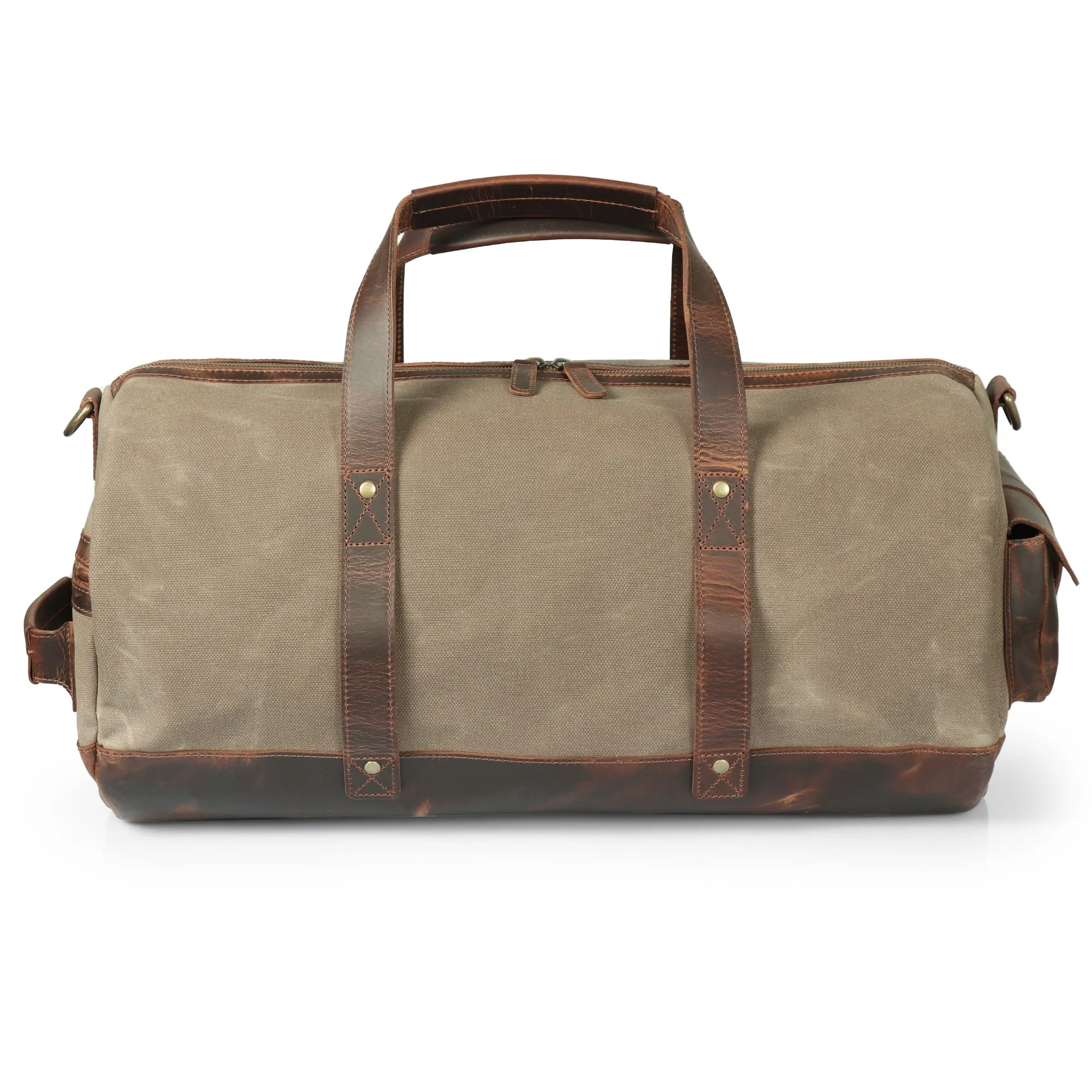 Londo Canvas Duffel Bag - Vintage Retro Travel Bag Overnight Weekender Bag Carry-On Luggage Bag with Adjustable Shoulder Strap & Interior Pocket - Stylish Gym Bag for Men & Women