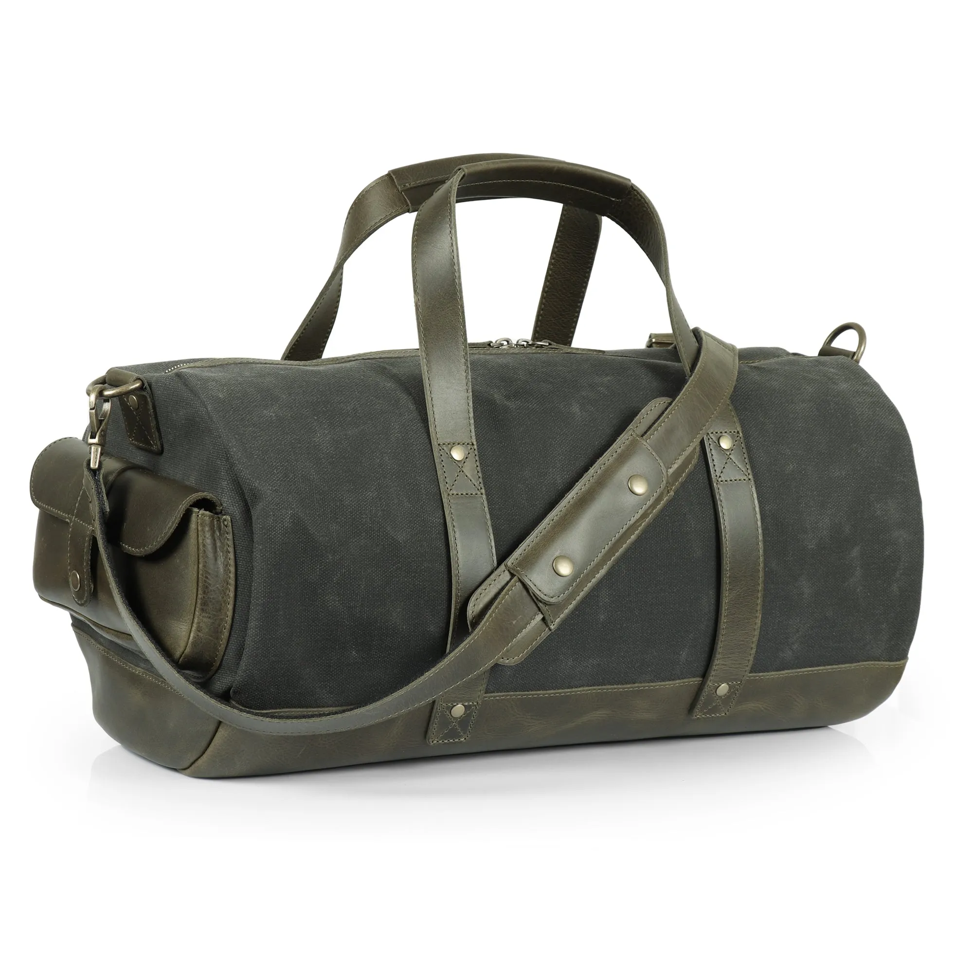 Londo Canvas Duffel Bag - Vintage Retro Travel Bag Overnight Weekender Bag Carry-On Luggage Bag with Adjustable Shoulder Strap & Interior Pocket - Stylish Gym Bag for Men & Women