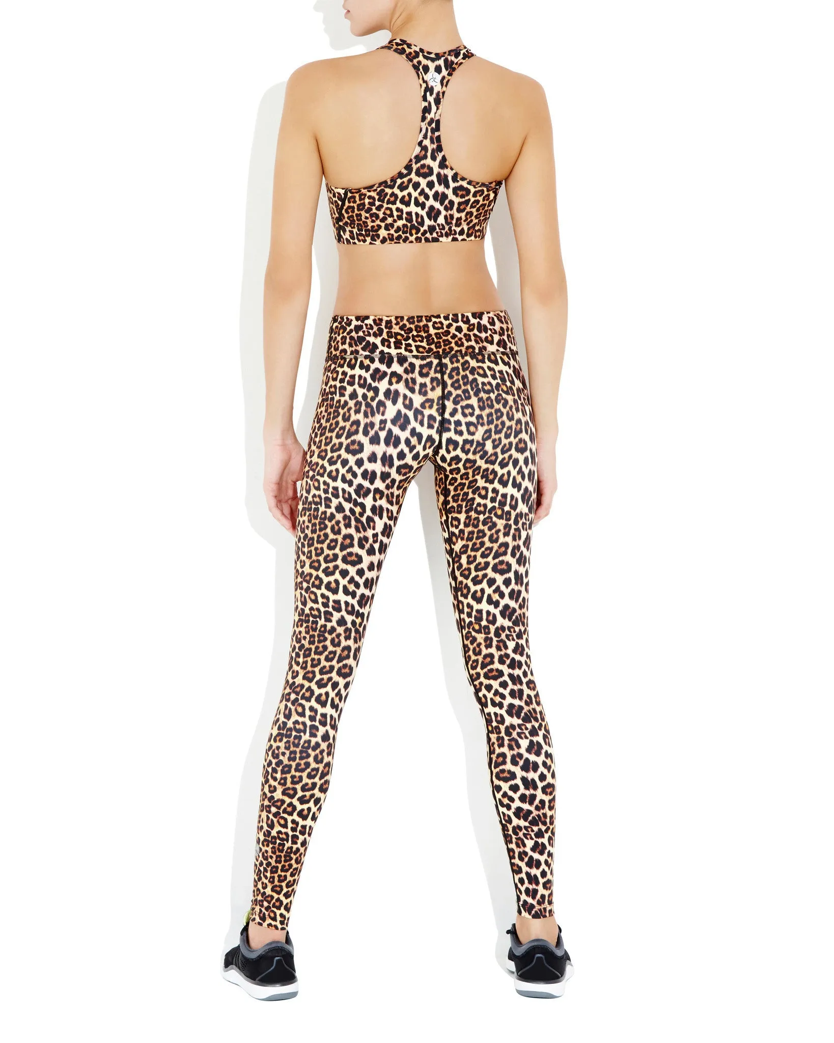 Lori - Leopard - Zippered Sports Bra