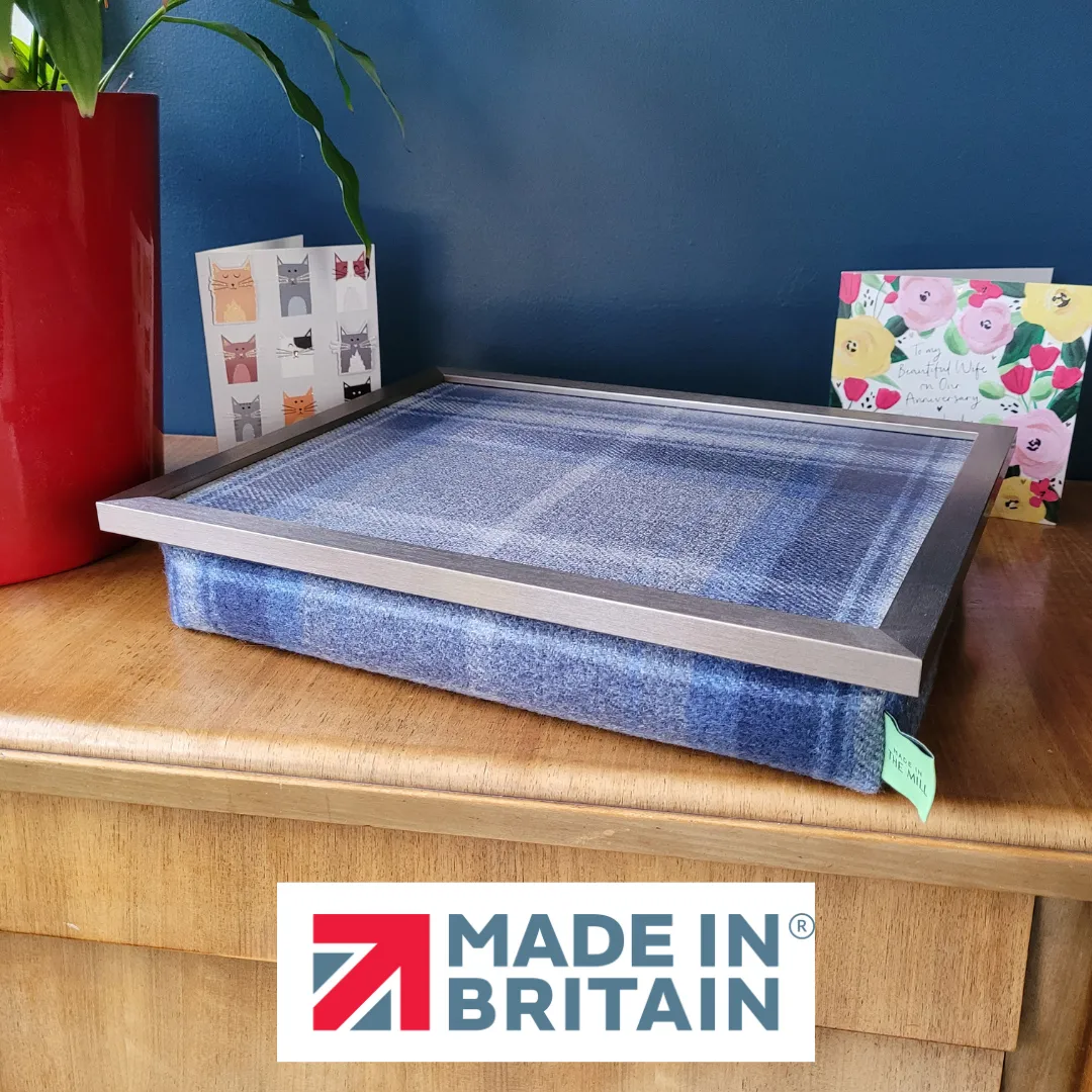 Luxury Border Tweed Lap Tray With Bean Bag from Made in the Mill