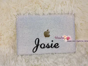 MACBOOK Case / Cover in OPAL WHITE Crystals Rhinestones (Air /Pro) Celeb Kylie Jenner Kim Kardashian