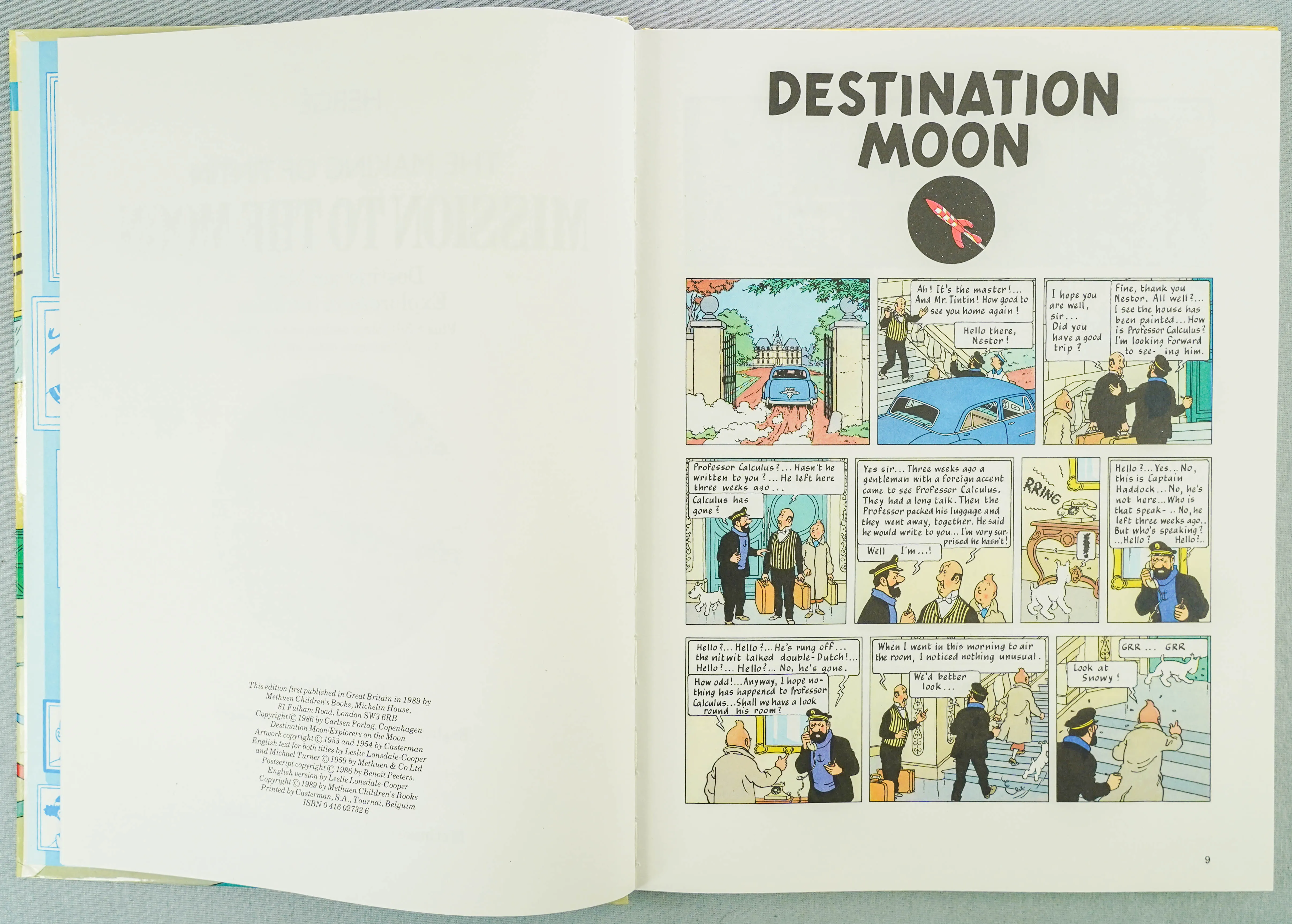 Making of Tintin: Mission to the Moon 1989 Methuen 1st Edition UK Herge Rare EO