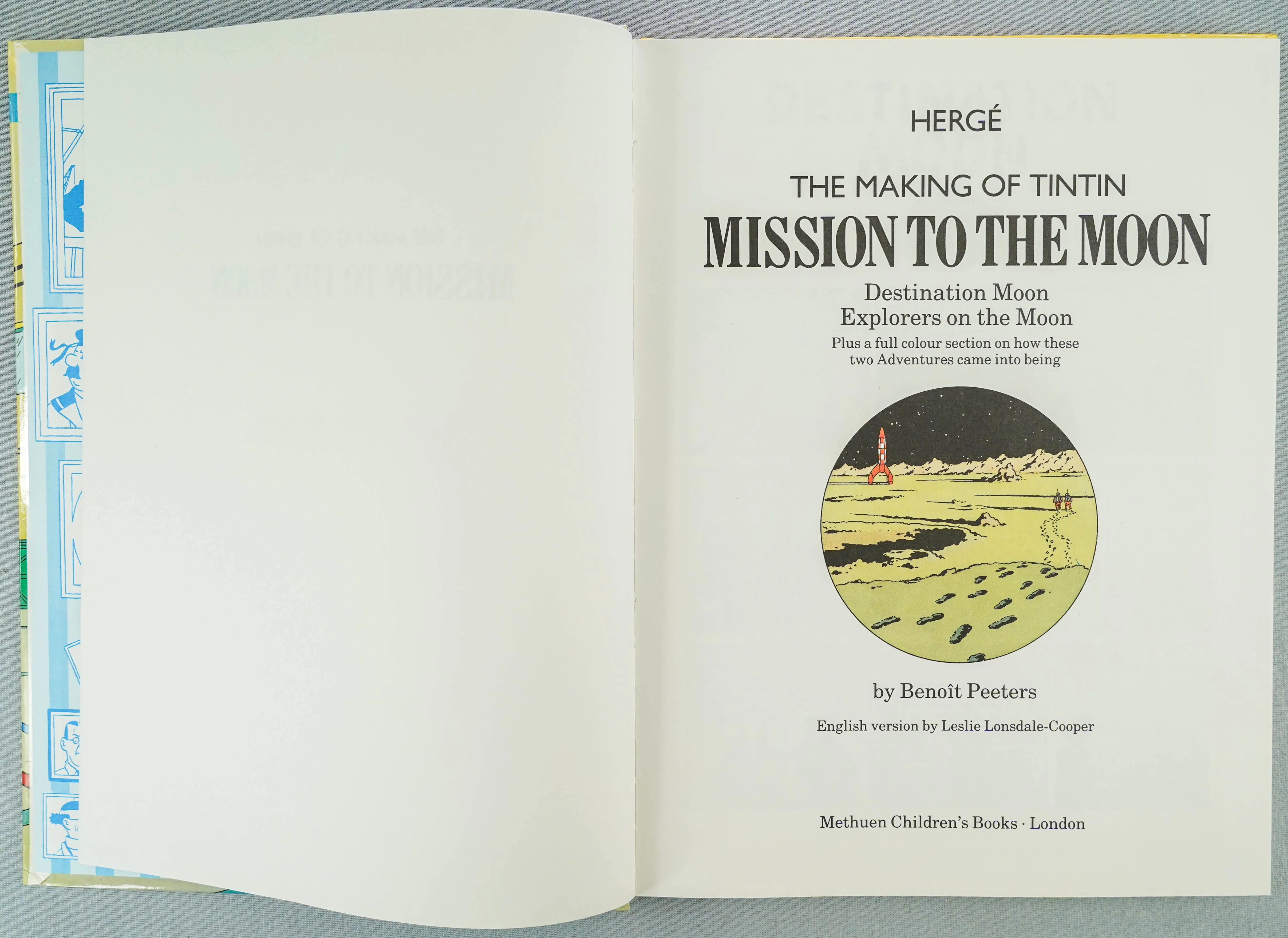 Making of Tintin: Mission to the Moon 1989 Methuen 1st Edition UK Herge Rare EO