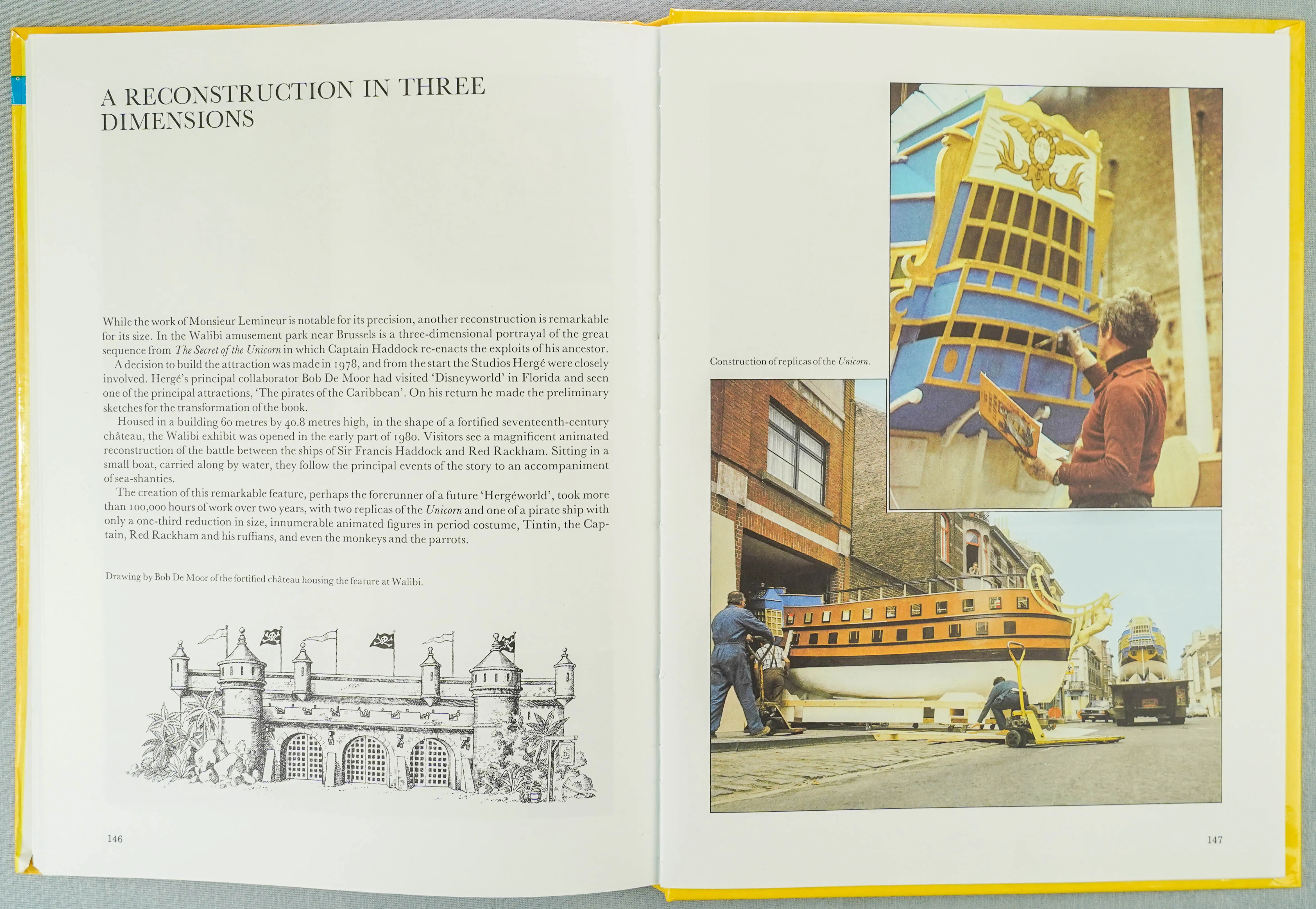 Making of Tintin: Secret Unicorn/RR Treasure 1994 Methuen 3rd UK Edition Herge EO